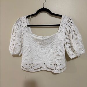 Chic White Lace Blouse for Women